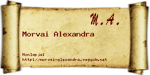 Morvai Alexandra névjegykártya