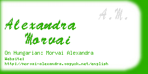 alexandra morvai business card